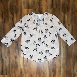 H&M | Pink Quarter Sleeve Top